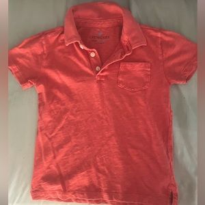 Crew Cuts Boys size 5 Orange Short Sleeved Everyday Polo Shirt